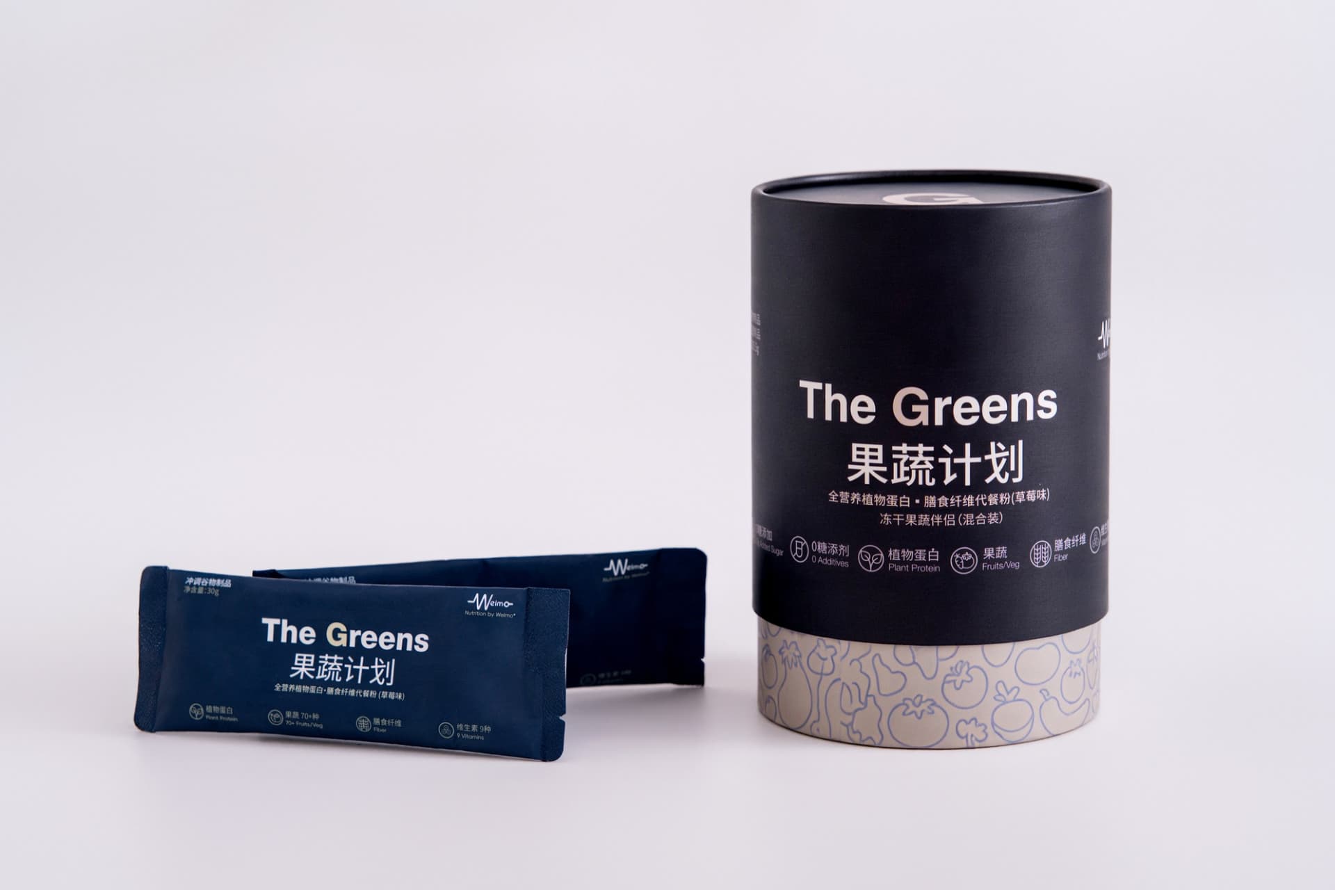 果蔬计划罐装与条装代餐粉